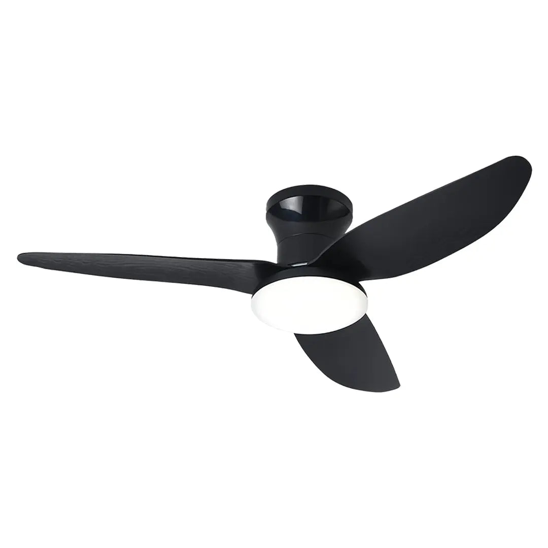Modern Small 3-Blade Ceiling Fan with Remote Control and Dimmer Light - Quiet Operation Luxe