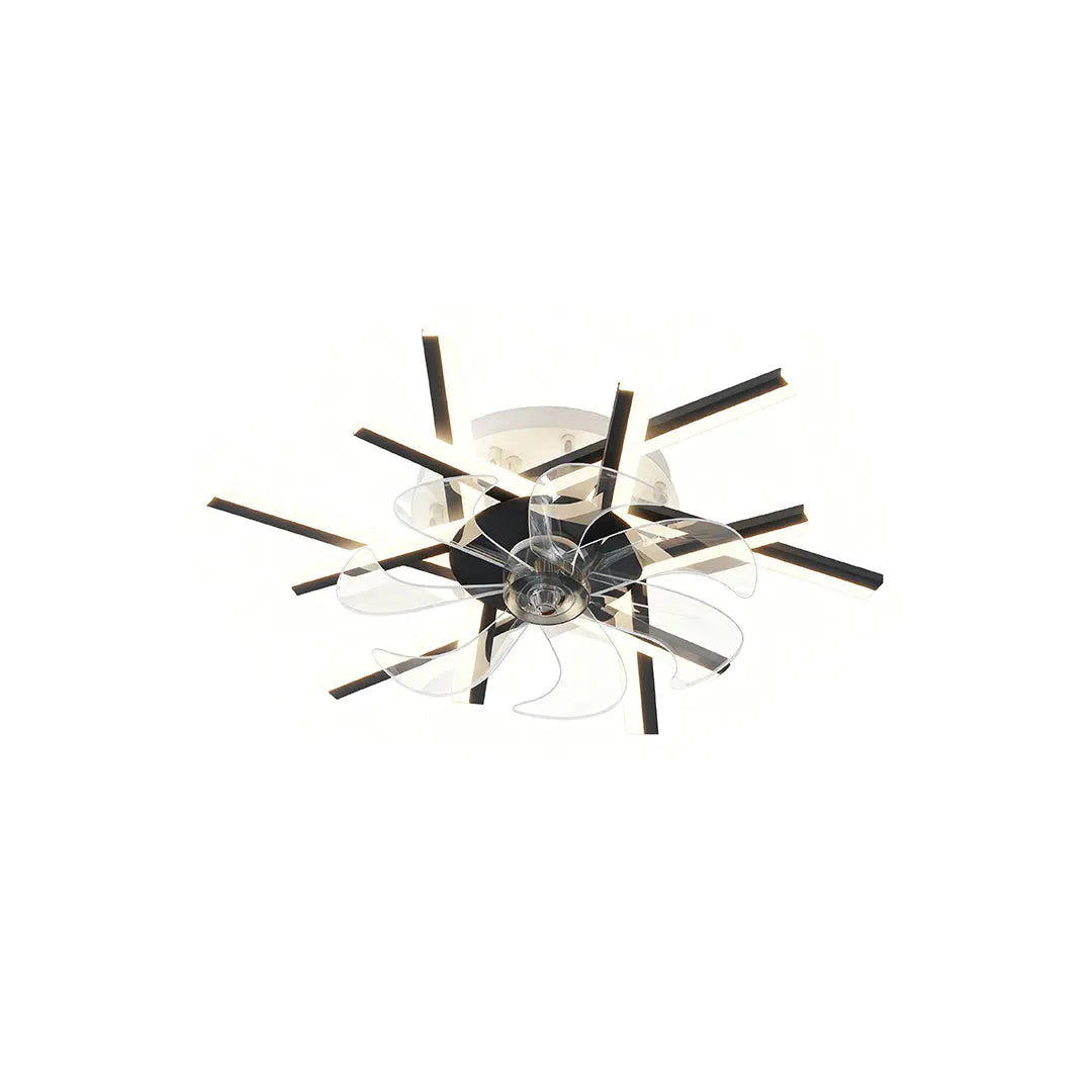 Industrial Metal Ceiling Fan with Light - Iron Body Design Luxe