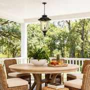 Industrial Outdoor Pendant Light — Aluminum, Transparent Glass, 12W 3000K, IP44, 1-Light