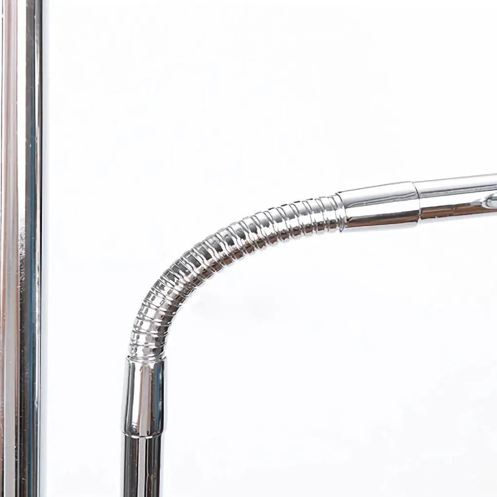 Chrome Floor Lamp with Multi-Angle Task Lighting for Industrial Use Luxe