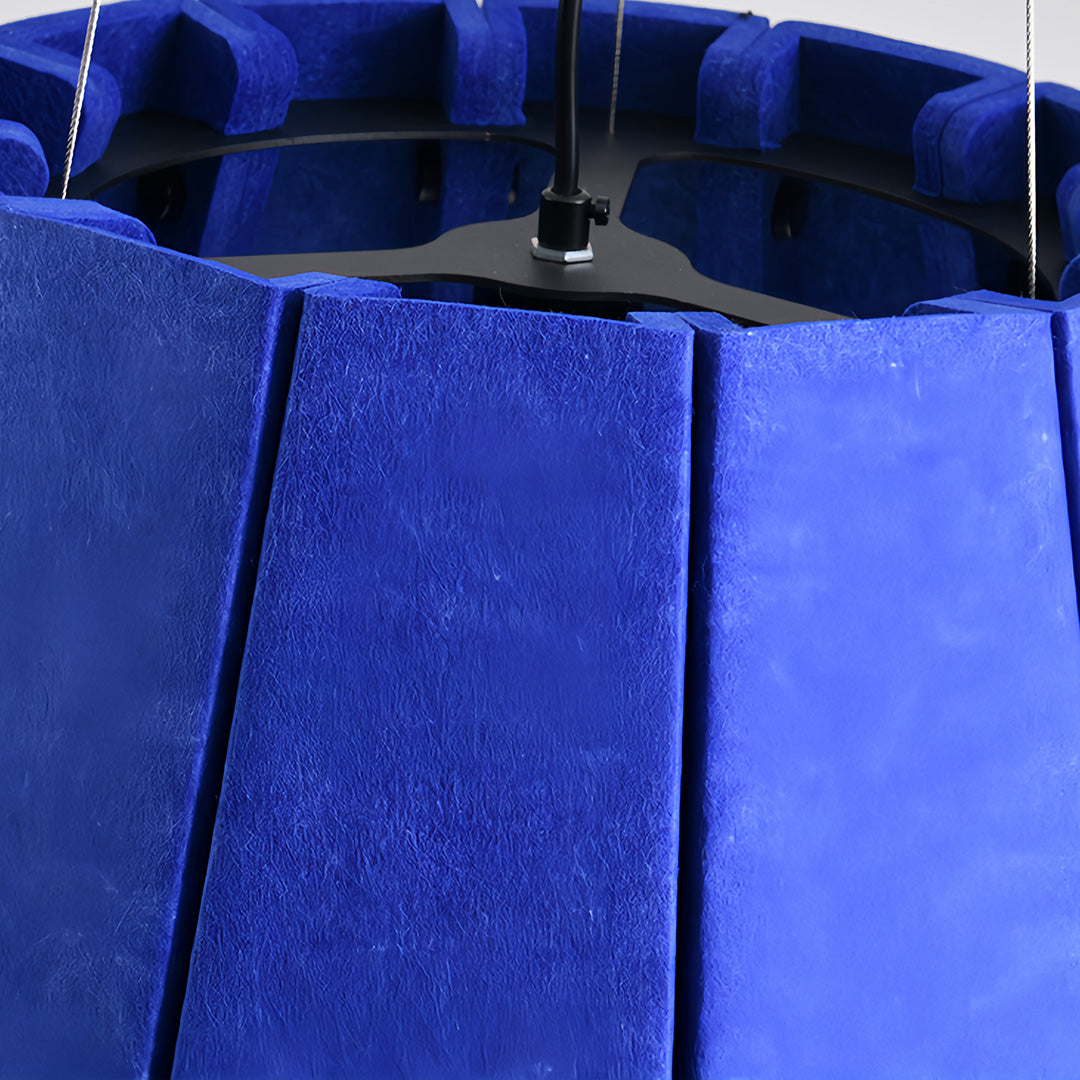 Pleated PET Felt Industrial Pendant — Iron, Sound-Absorbing, E27, 16" or 20.5", 5 Colors