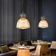 Industrial Pendant Light — Gray Aluminum, Transparent PC Shade, E27, 9W, 59.1" Adjustable Chain