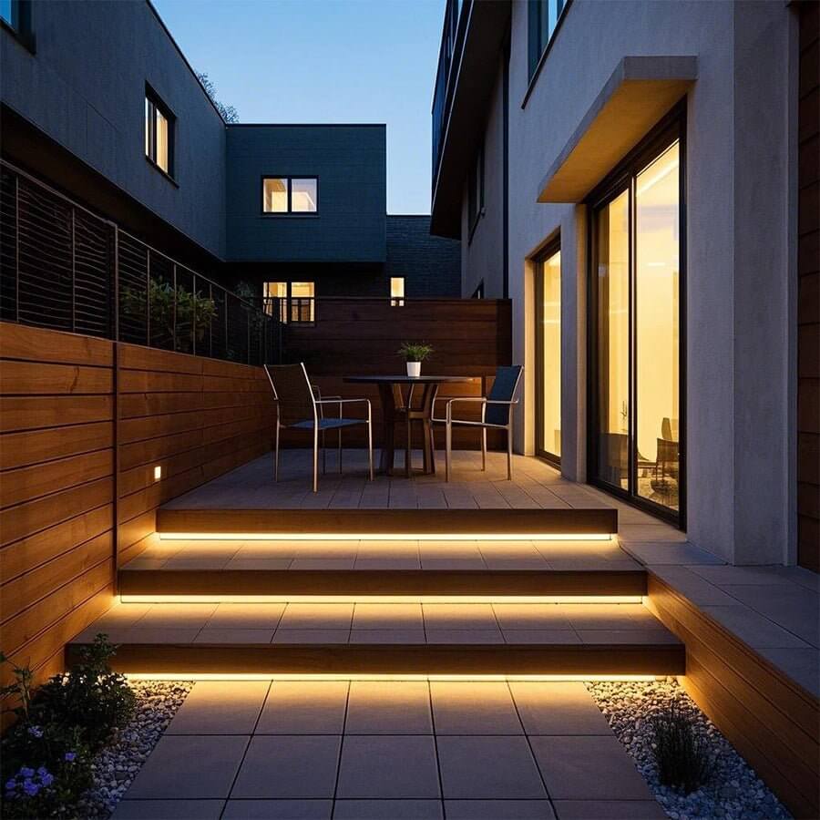 industrial style seamless corner mount led strip light with silicone design