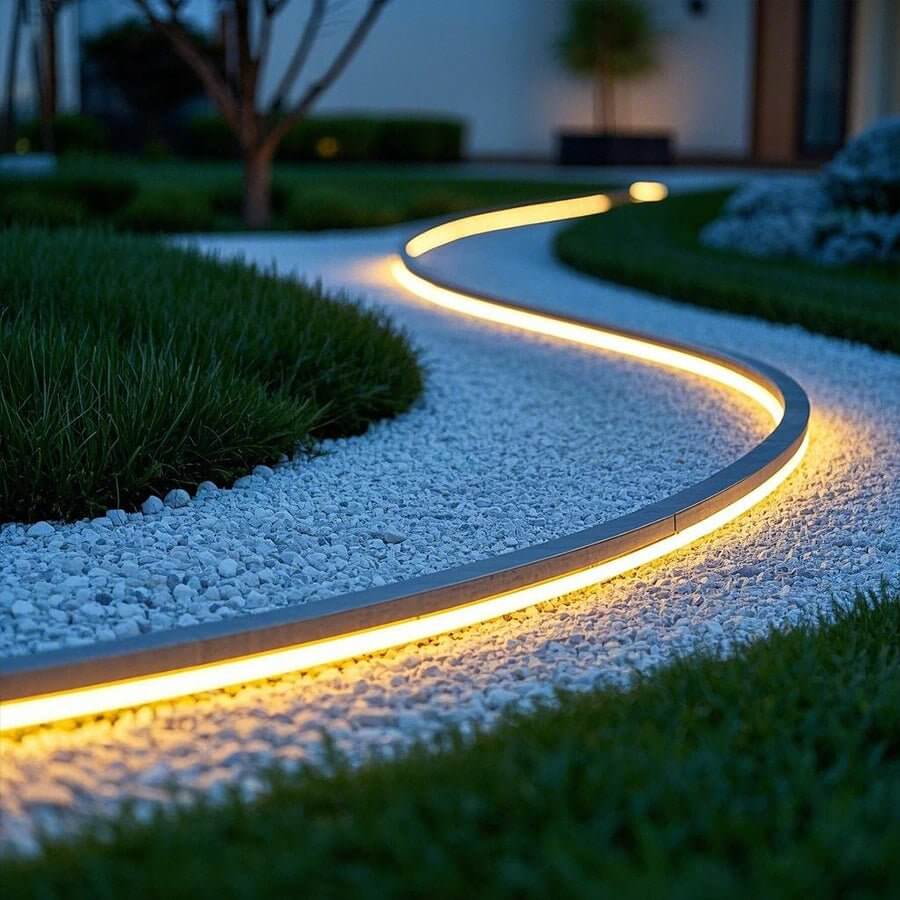 industrial style seamless corner mount led strip light with silicone design