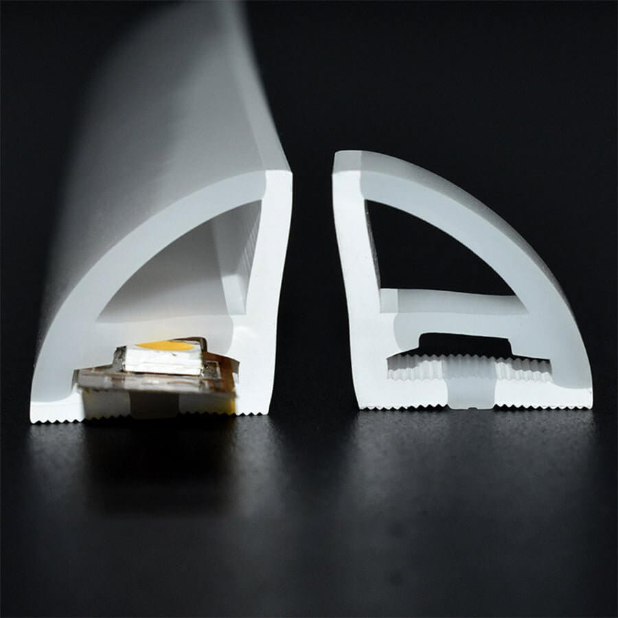 industrial style seamless corner mount led strip light with silicone design