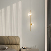 Minimalist Pleated Glass Pendant Light — Iron, Tri-Color LED, 2- or 3-Head, Copper or Black