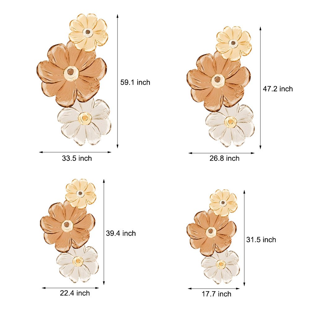 Flower & Plant LED Wall Art — USB-Powered, Frameless, Remote Control, Multiple Sizes