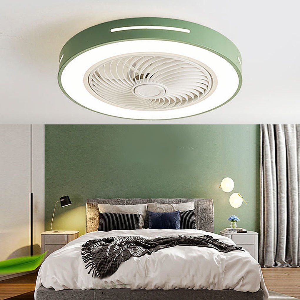 Intelligent Inverter Bladed Ceiling Fan with Remote Control and Wind-Guiding Light Luxe