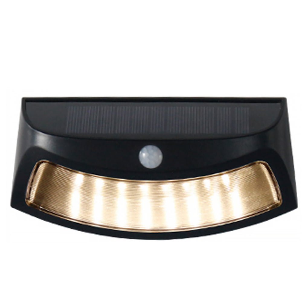 Industrial Solar Outdoor Wall Sconce — Red Copper / Black, LED, Motion Sensor, IP65