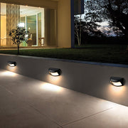 Industrial Solar Outdoor Wall Sconce — Red Copper / Black, LED, Motion Sensor, IP65