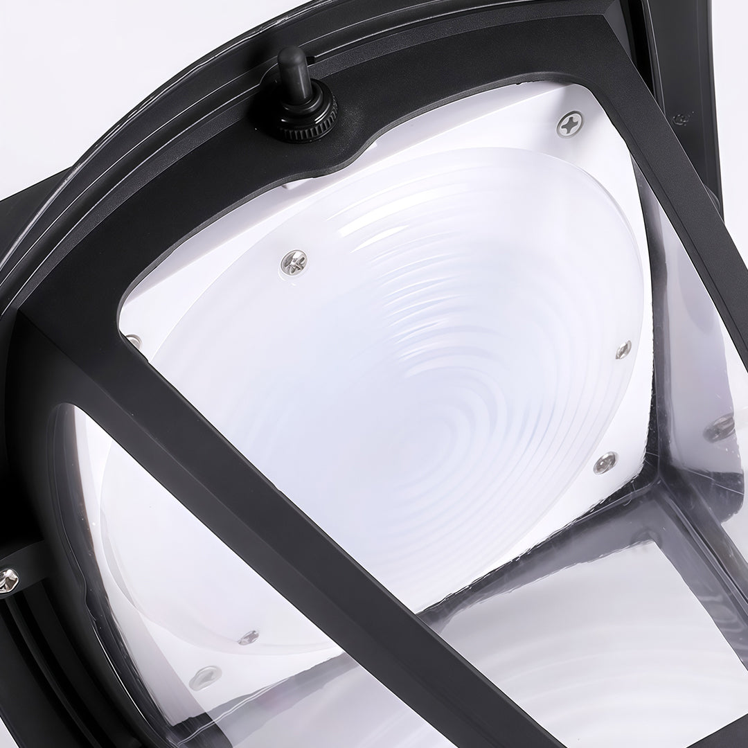 Solar Path Light — Black Aluminum, LED, Dual Color Temperature (3000K/6000K), IP65 Weatherproof