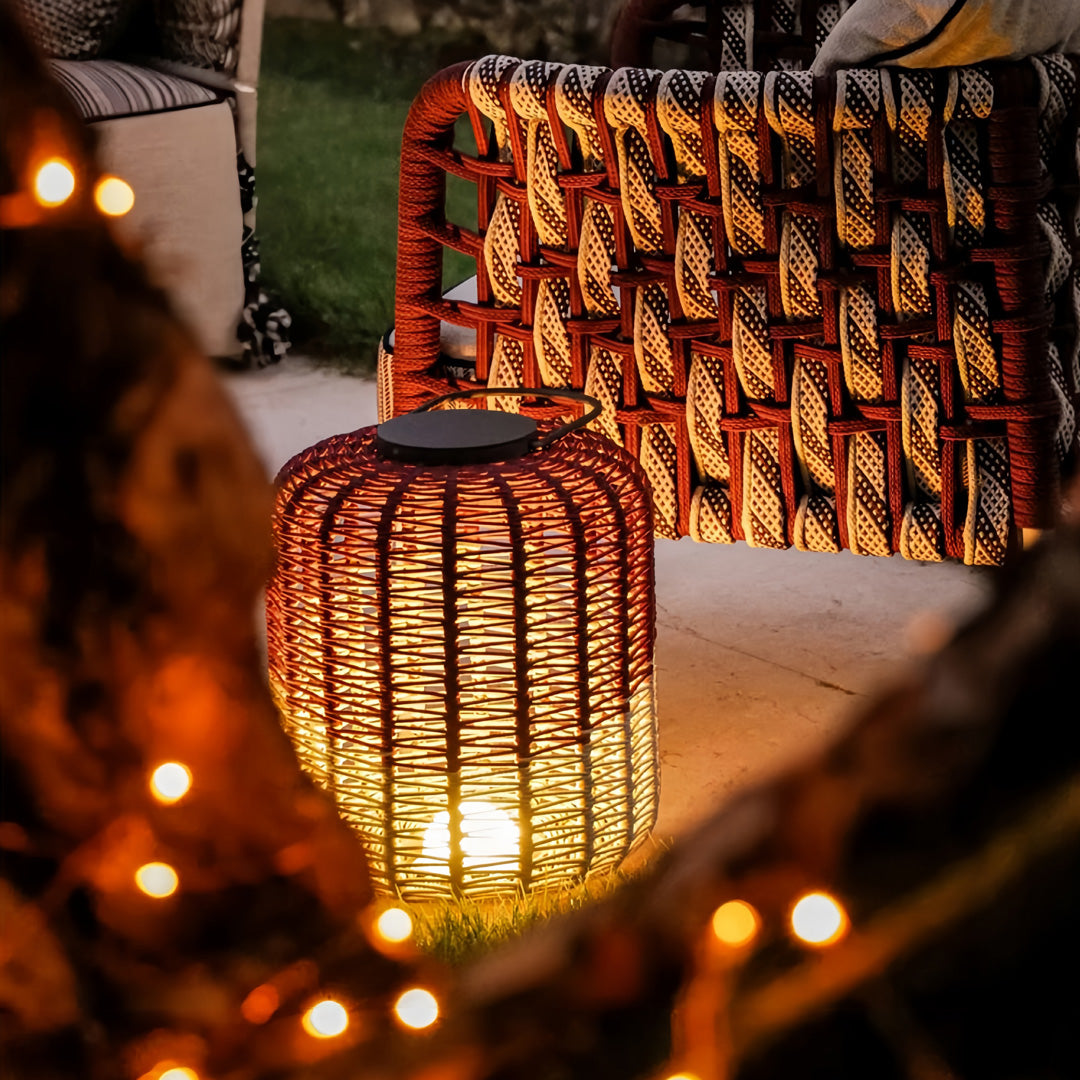 Woven Rope Outdoor Portable Lantern — Stainless Steel, LED 10W, IP54, 3 Sizes