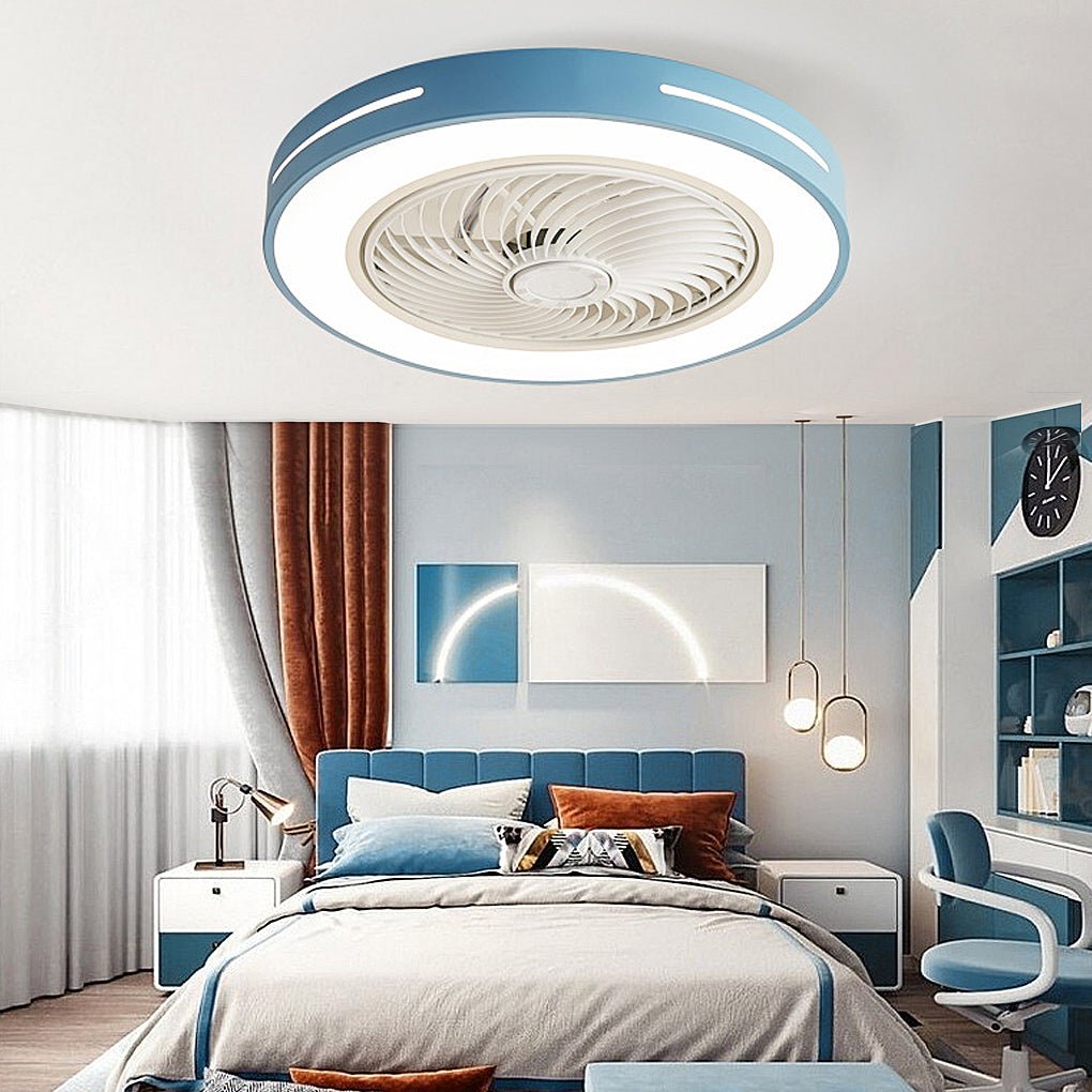 Intelligent Inverter Bladed Ceiling Fan with Remote Control and Wind-Guiding Light Luxe