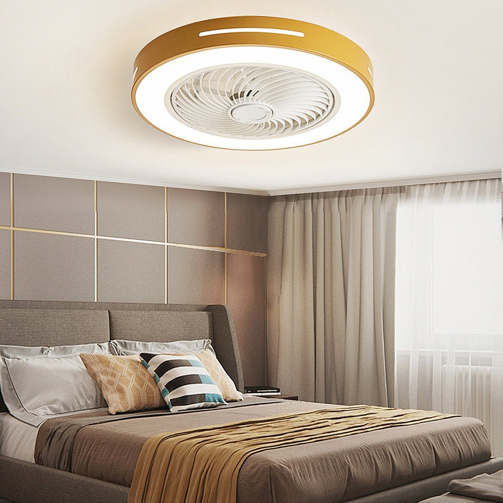 Intelligent Inverter Bladed Ceiling Fan with Remote Control and Wind-Guiding Light Luxe