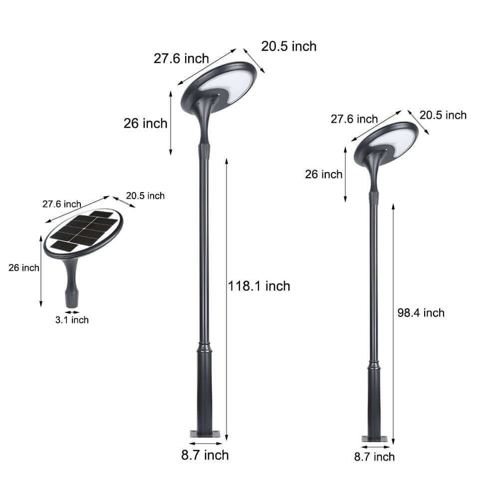 ip65 outdoor solar street lamp post lights for parks