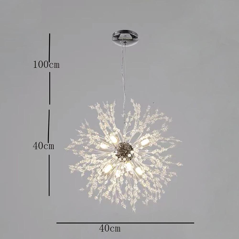 Modern Dandelion Chandelier: Innovative Globe Design with Crystal and Metal Ceiling Light