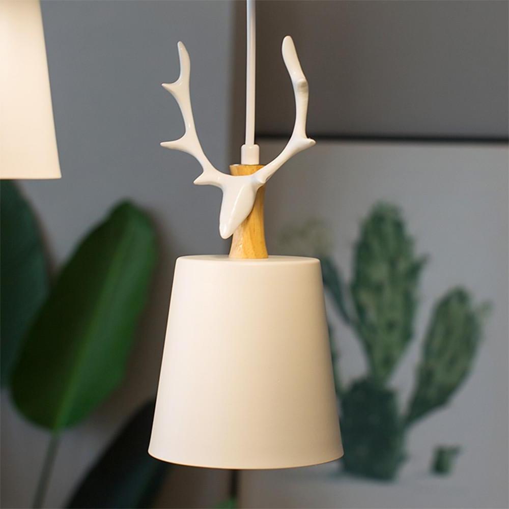 Antler 3-Light Chandelier — Metal and Aluminum, Painted Finish, E26/E27, 60W, 11" Diameter