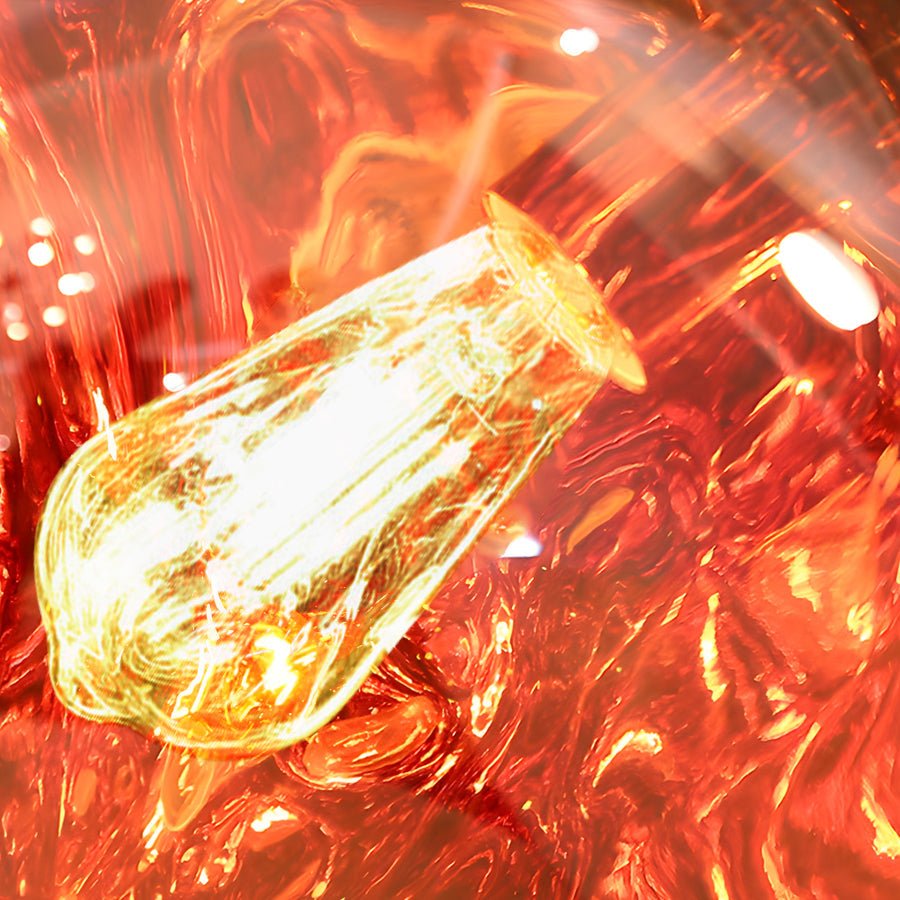Irregular Lava Glass Ball Mini Pendant — Postmodern, E27, Silver / Gold / Wine Red, 3000K–6000K