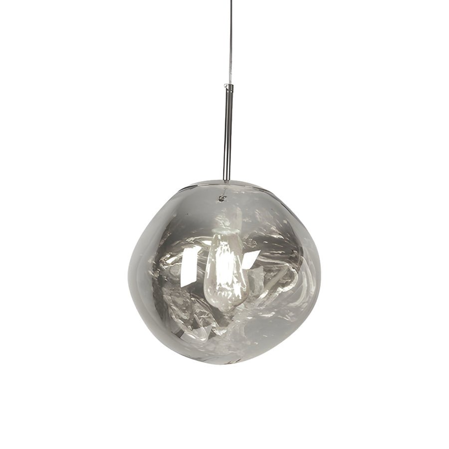 Irregular Lava Glass Ball Mini Pendant — Postmodern, E27, Silver / Gold / Wine Red, 3000K–6000K