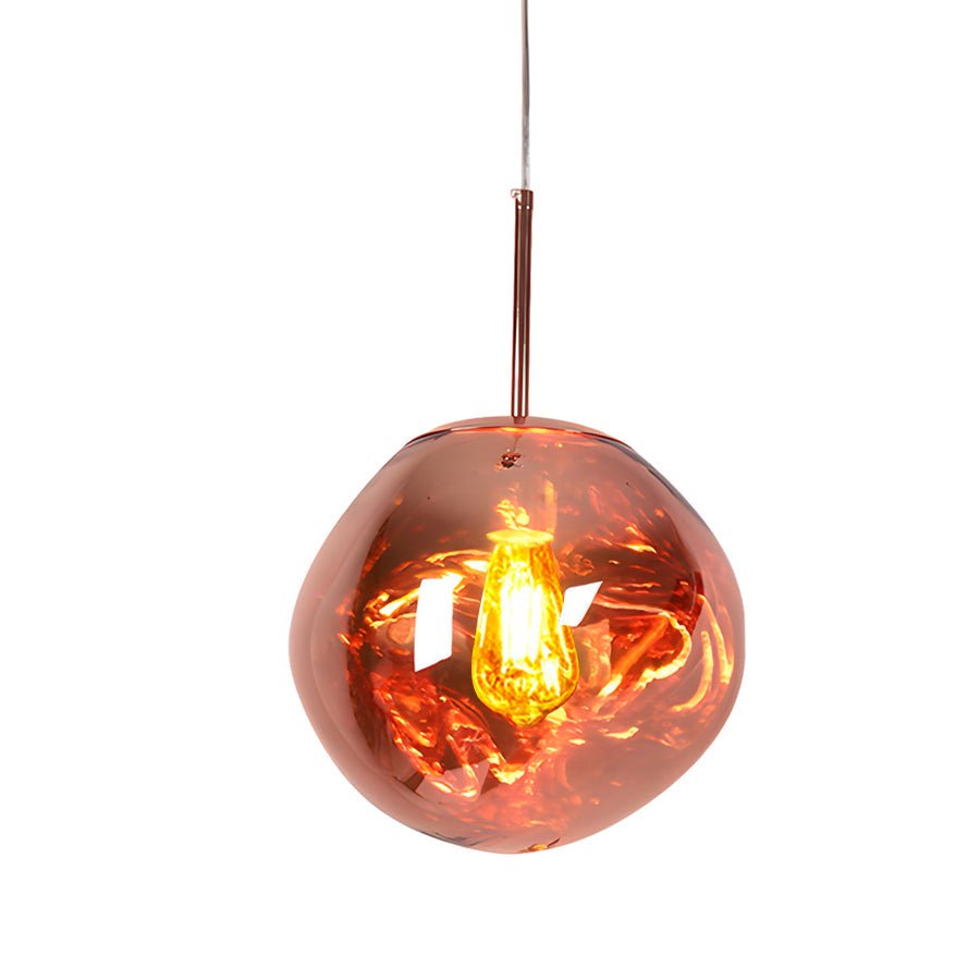 Irregular Lava Glass Ball Mini Pendant — Postmodern, E27, Silver / Gold / Wine Red, 3000K–6000K