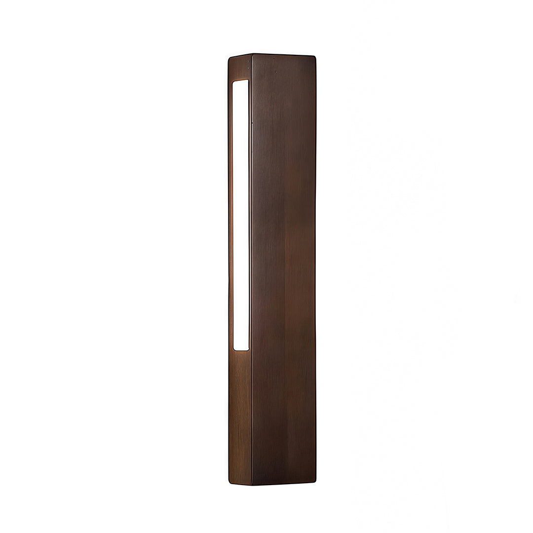 Japandi Diffused Wall Sconce — Aluminum and Rubberwood, 8W LED, 3-Step Dimming (3000K/4500K/6000K), Hardwired