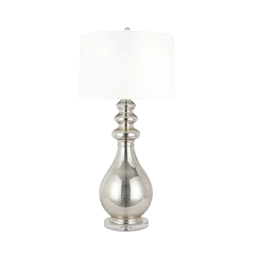 Unique Modern Silver Table Lamp with Polished Finish Luxe