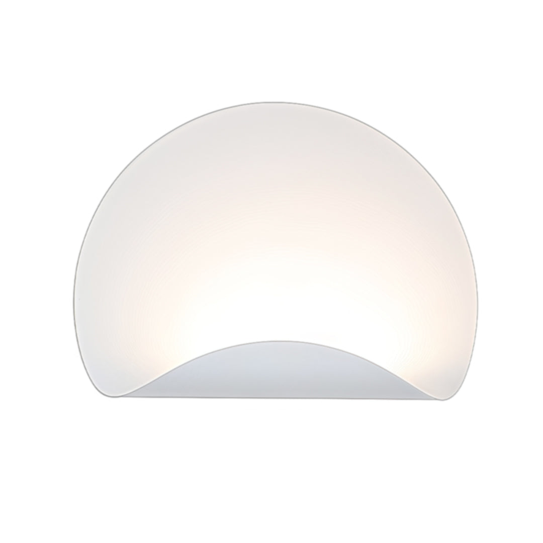Minimalist White Wall Sconce — Iron, 5W LED, Three-Color Dimming (3000K / 4500K / 6000K), Hardwired