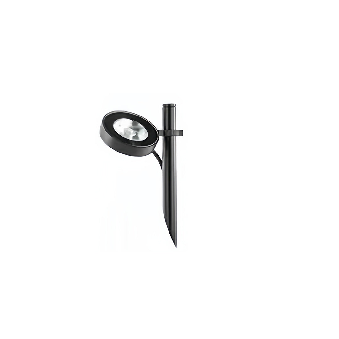Black Minimalist Outdoor Path Light — Aluminum & Glass, Hardwired LED, 5W/10W, IP65, Ground Stake or Base Mount