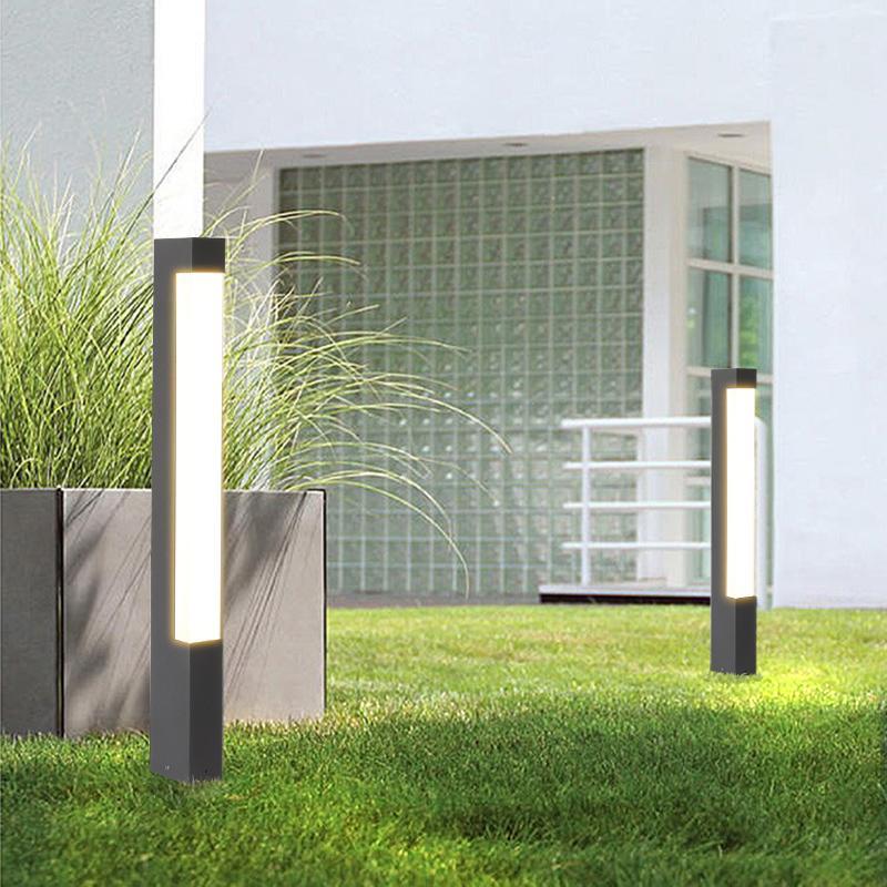 Tall Square Outdoor Bollard Path Light — Black Aluminum, 6W–10W LED, IP65, 31.5" H