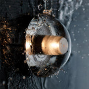 Rustic Bowl Outdoor Wall Sconce — Transparent Glass, LED 5W, 3200K Warm White, IP54