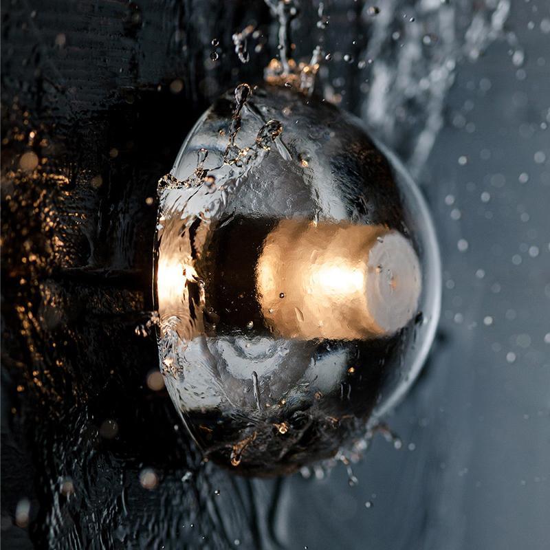 Rustic Bowl Outdoor Wall Sconce — Transparent Glass, LED 5W, 3200K Warm White, IP54