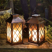 Retro Lantern Outdoor Solar Light — Antique Bronze, LED, Waterproof, 6" × 11"
