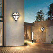 Rhombus Diamond Outdoor Wall Sconce — Aluminum, LED, IP54, 3200K Warm White