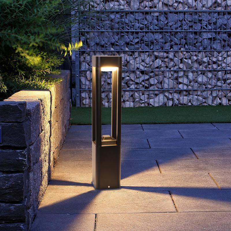 Open-Sided Quadruple-Arm LED Bollard Light — Die-Cast Aluminum, 6W–10W, 3000K Warm White, IP55, 12"–36"