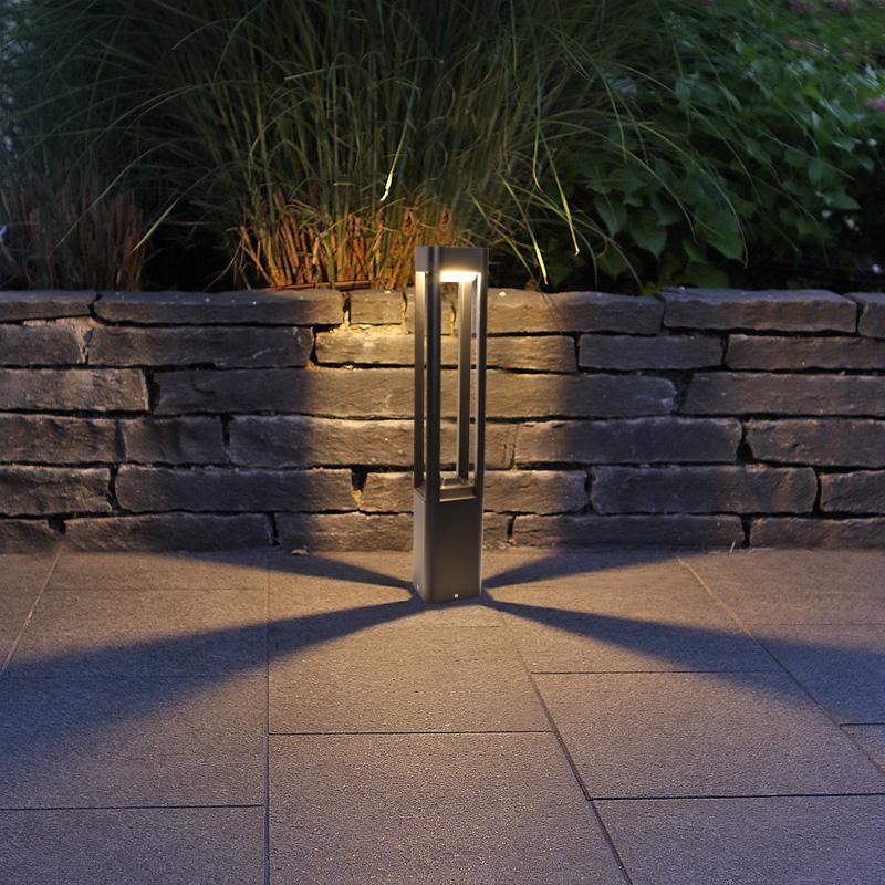 Open-Sided Quadruple-Arm LED Bollard Light — Die-Cast Aluminum, 6W–10W, 3000K Warm White, IP55, 12"–36"