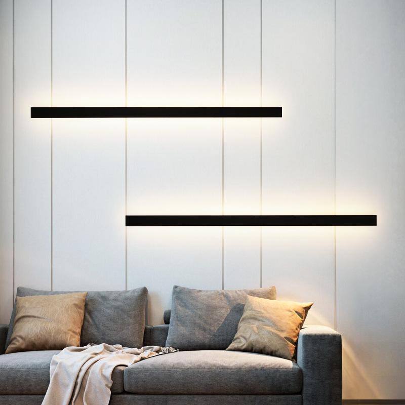 Linear Outdoor Wall Sconce — Black Iron, LED, IP65, 40"–80", 20W–40W, 3200K / 6000K