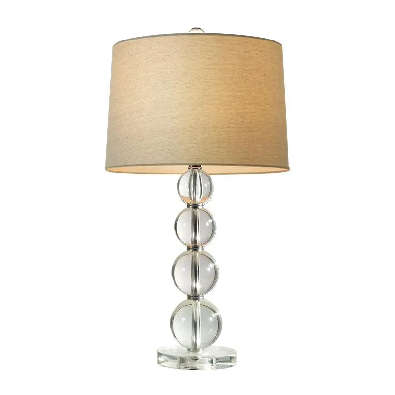 20.5-Inch Crystal Table Lamp with Light-Through Stacked Spheres Luxe