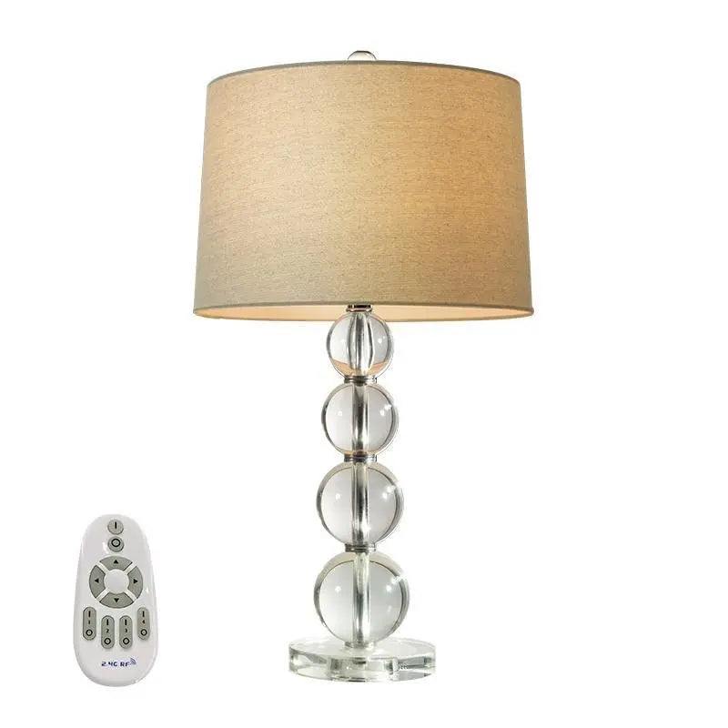 20.5-Inch Crystal Table Lamp with Light-Through Stacked Spheres Luxe