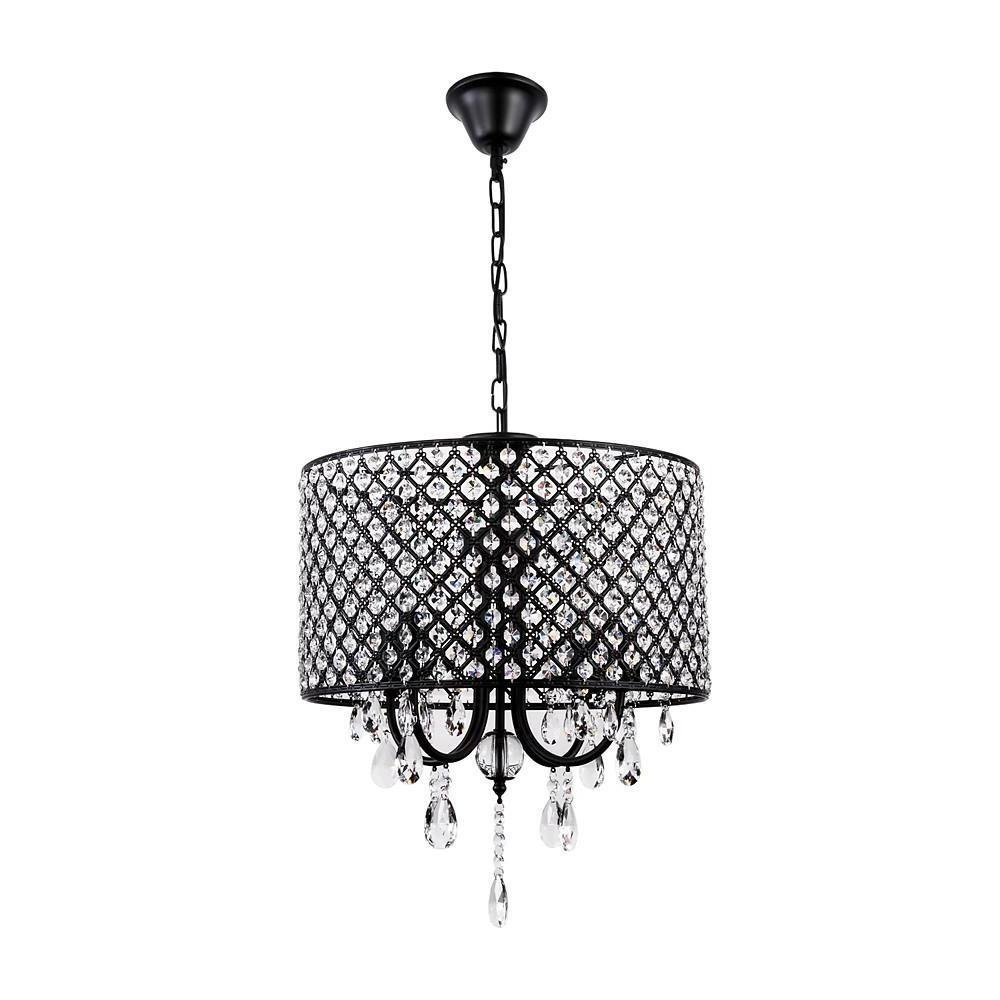 Crystal LED Country Pendant Light with Electroplated Metal Chandelier Design for Kitchen