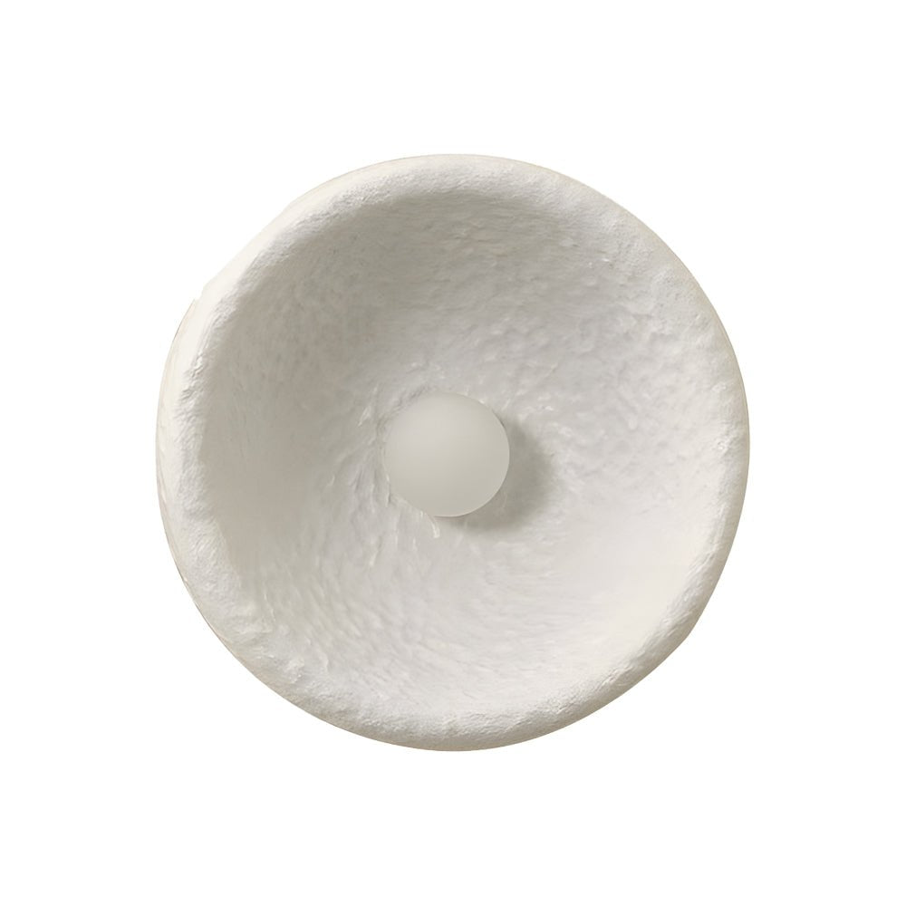 Round Wabi-Sabi Wall Sconce — Resin and Glass, 1-Light, Available in 3 Sizes (7.9", 10.2", or 12.6")