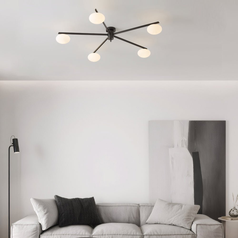 jasper semi flush mount ceiling lamp available in 3 5 or 6 lights
