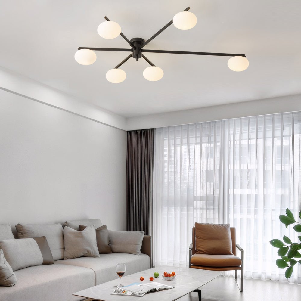 jasper semi flush mount ceiling lamp available in 3 5 or 6 lights