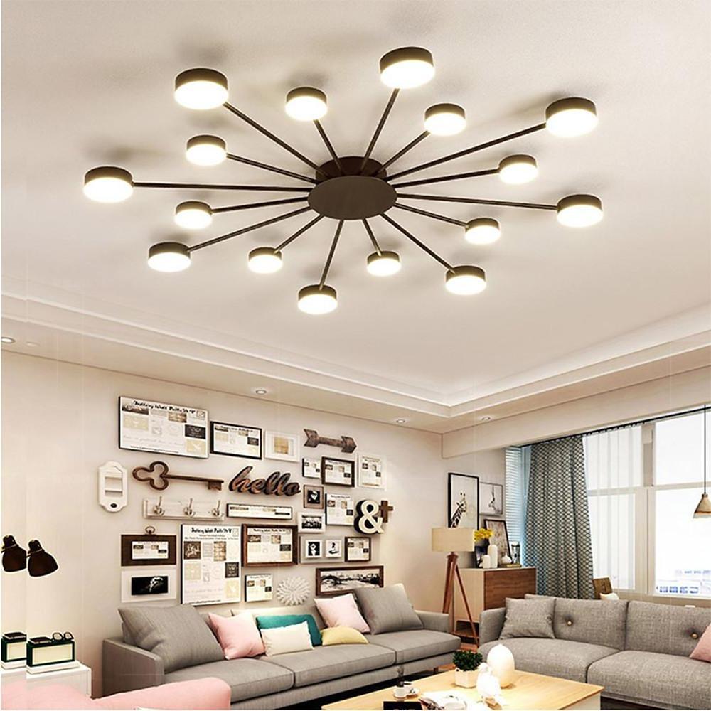 Cluster LED Flush-Mount Ceiling Light — Metal and Acrylic, 16-Light, 9W per Bulb, 41.3"