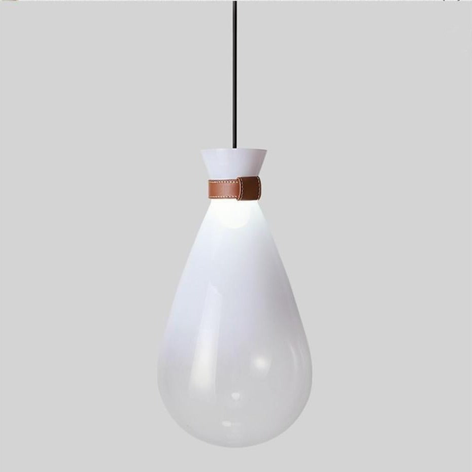 Teardrop Mini Pendant Light — Smoke Grey or Clear Glass, LED, 7" × 14", 59" Adjustable Cord