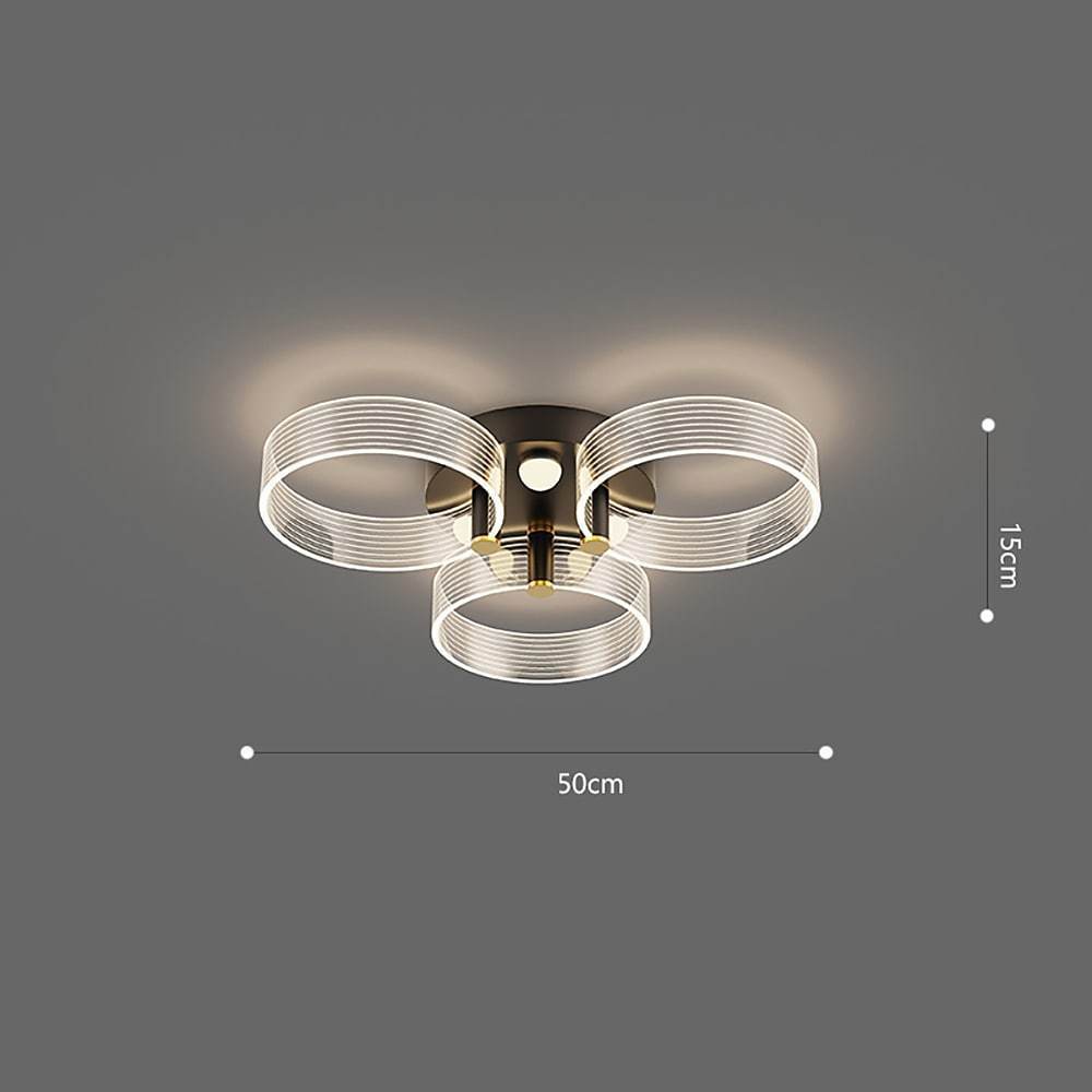 Modernist Circles LED Flush-Mount Ceiling Light — Metal, 3/5/7/12-Light, 20"–31", Warm White or Daylight