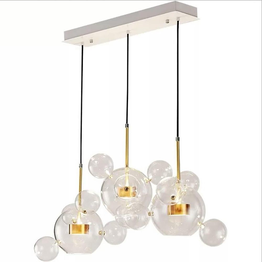 Globe Bubble Glass Multi-Light Pendant — Aluminum, LED, 1-, 3-, 4-, or 6-Light