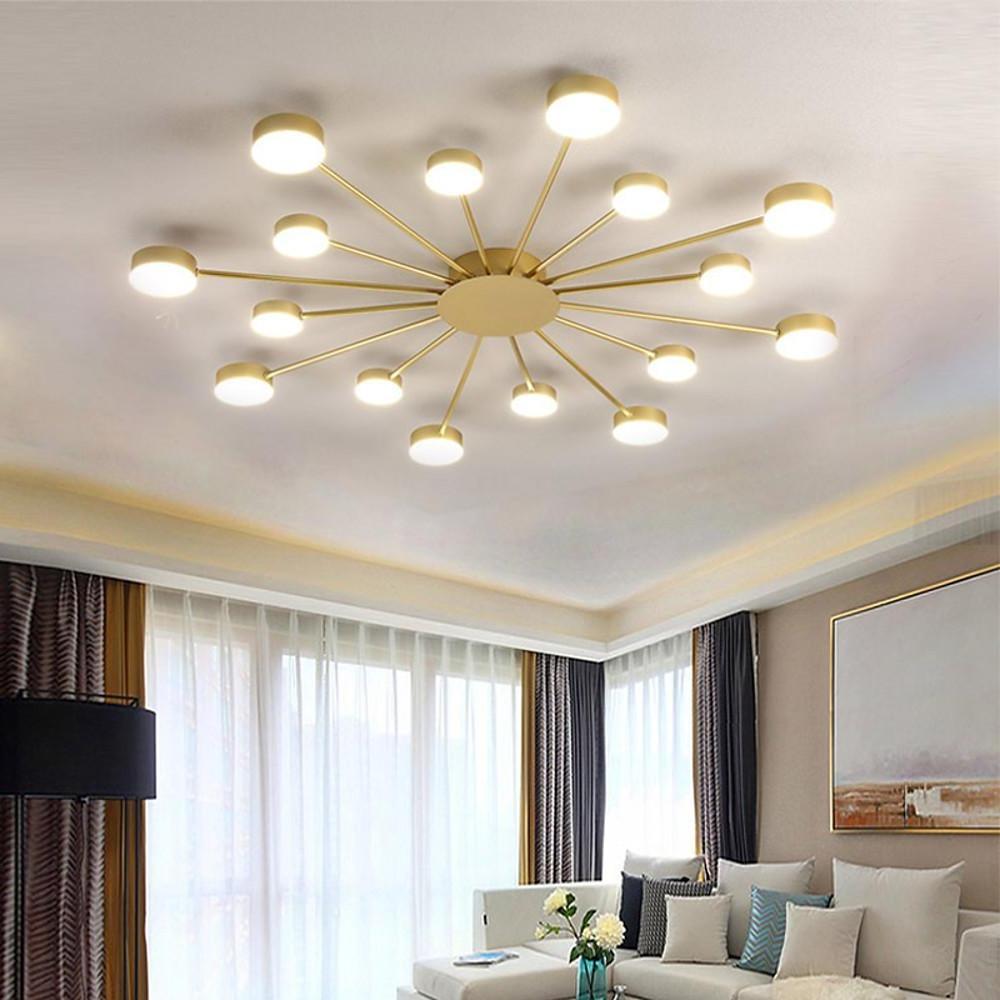 Cluster LED Flush-Mount Ceiling Light — Metal and Acrylic, 16-Light, 9W per Bulb, 41.3"