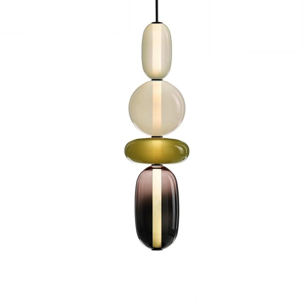 Stained Glass Mini Pendant Light — Metal, 1-Light LED, 4000K, 71" Adjustable Cord