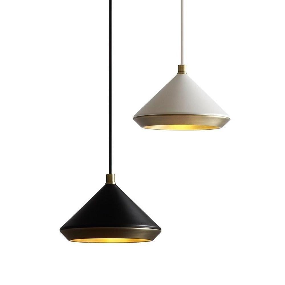 Conical Dome Pendant Light — Aluminum, 12" Diameter, E26/E27, 60W, Adjustable 39" Cord