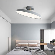 Circular Art Deco Semi-Flush Mount Ceiling Light — Aluminum & PVC, Adjustable 1-Light LED, 56W, 20" Diameter